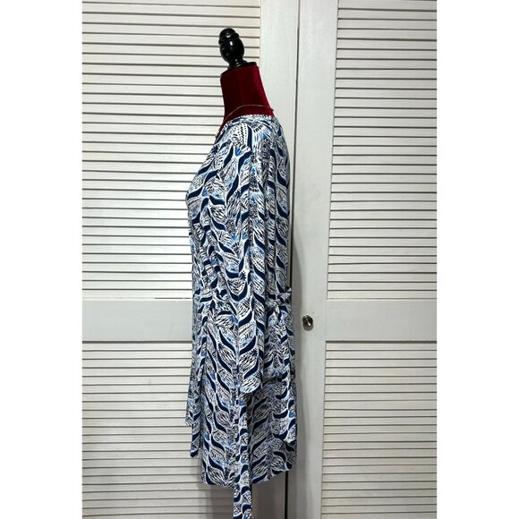 Lilly Pulitzer Mermaids Tail Karlie Faux Wrap Navy Blue Romper Dress Size XL 315 - Picture 10 of 15